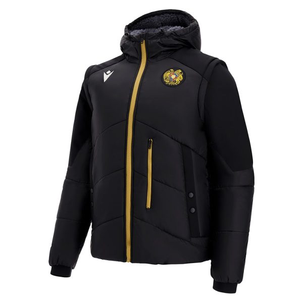 Bomber jacket with detachable sleeves